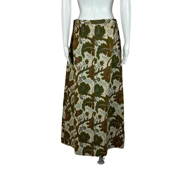 Vintage 70s Tapestry Skirt Women's Medium Floral Carpet Bagger Maxi Boho Nelly D - Picture 9 of 11